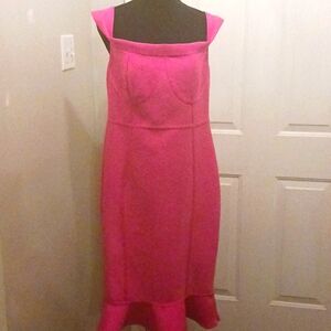 Boohoo Pink Bodycon Corset Off shoulder Dress.